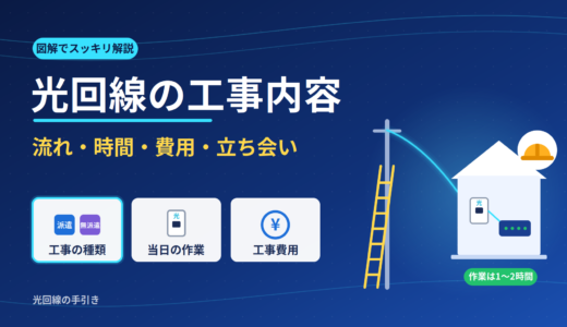 光回線の工事内容とは？流れ・時間・費用・立ち会いを図解で解説