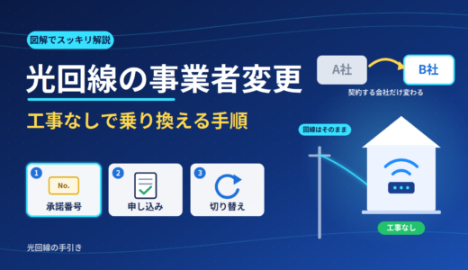 光回線の事業者変更とは？手続きの流れ・費用・注意点を図解で解説